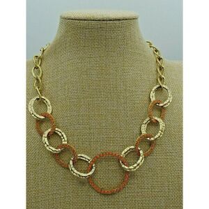 VCLM Vintage Necklace Circle Chain Gold Tone